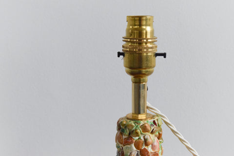 Vintage Handmade Shell Bottle Table Lamp Base