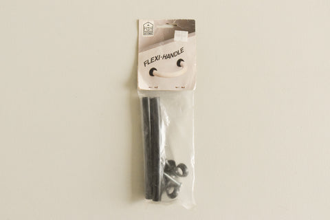 Vintage Packaged Pair of Black Plastic Flexi Handles