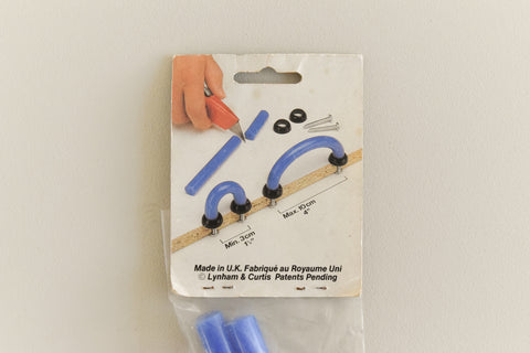 Vintage Packaged Pair of Blue Plastic Flexi Handles