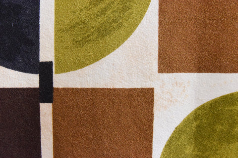 Vintage Single 1950s Geometric Screen Printed Curtain 'Diablo' by Tootal