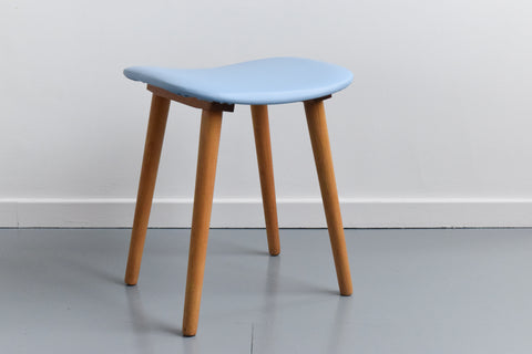 Vintage Single 1960s Wooden Stool