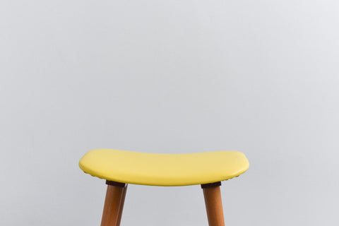 Vintage Single 1960s Wooden Stool