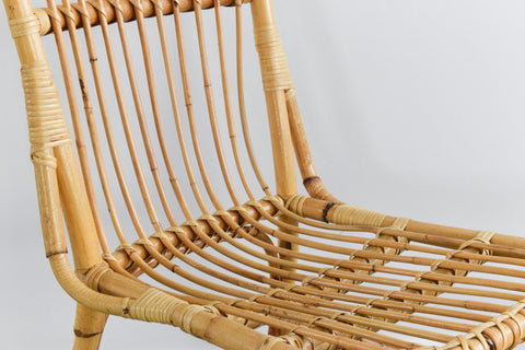 Vintage Single Bamboo and Rattan Chair