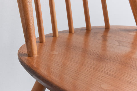 Vintage Single Ercol Light Elm Goldsmiths Dining Chair No.369