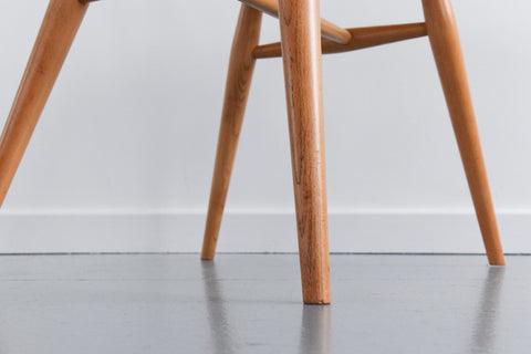 Vintage Single Ercol Light Elm Goldsmiths Dining Chair No.369