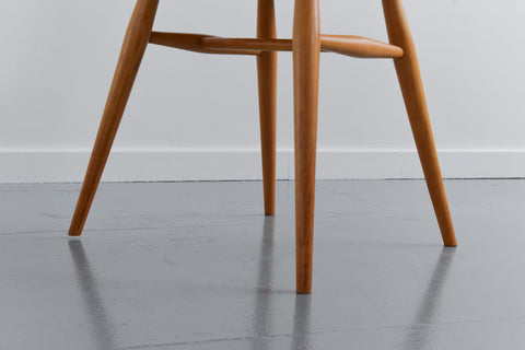 Vintage Single Ercol Light Elm Windsor Chiltern Swept-Back Dining Chair No.737