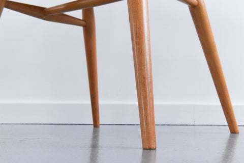 Vintage Single Ercol Light Elm Windsor Dining Chair No.370