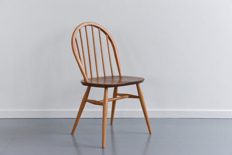 Vintage Single Ercol Light Elm Windsor Dining Chair No.370