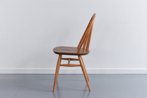 Vintage Single Ercol Light Elm Windsor Dining Chair No.370