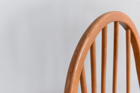 Vintage Single Ercol Light Elm Windsor Dining Chair No.370