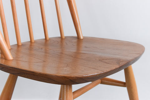 Vintage Single Ercol Light Elm Windsor Dining Chair No.370