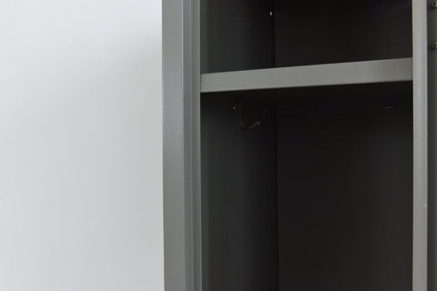 Vintage Grey Metal Industrial Single Locker