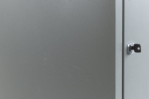 Vintage Grey Metal Industrial Single Locker