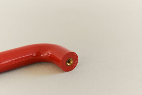 Vintage Single Red Plastic Cupboard / Drawer D Handle