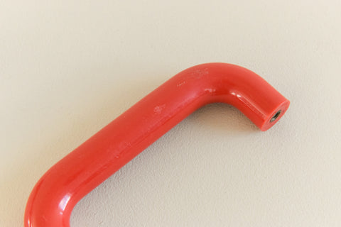 Vintage Single Red Plastic Cupboard / Drawer D Handle