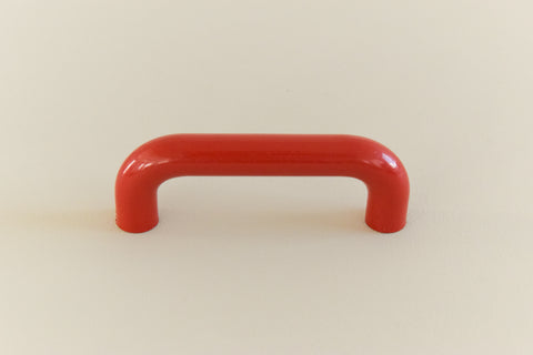 Vintage Single Red Plastic Cupboard / Drawer D Handle