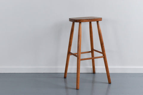 Vintage Single Wooden Bar Stool