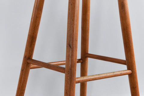 Vintage Single Wooden Bar Stool