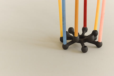 Vintage Small 1960s Black Spider Cast Iron Candle Holder by Jens Quistgaard for Dansk