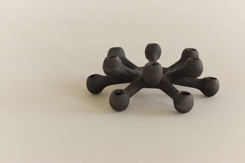 Vintage Small 1960s Black Spider Cast Iron Candle Holder by Jens Quistgaard for Dansk