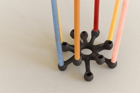 Vintage Small 1960s Black Spider Cast Iron Candle Holder by Jens Quistgaard for Dansk