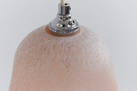 Vintage Small Art Deco Pink Patterned Glass Light Shade