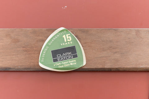 Vintage Small Asymmetric Design Teak Wall Mirror by Clark Eaton