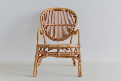 Vintage Small Bamboo Armchair for Teddy or Doll