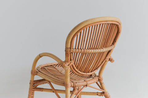 Vintage Small Bamboo Armchair for Teddy or Doll