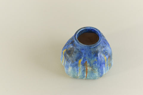 Vintage Small Blue Studio Pottery Ceramic Pot / Bud Vase