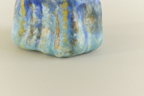 Vintage Small Blue Studio Pottery Ceramic Pot / Bud Vase