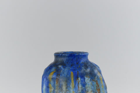 Vintage Small Blue Studio Pottery Ceramic Pot / Bud Vase