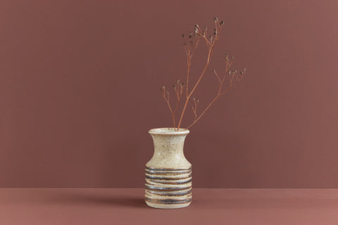 Vintage Small Brown Studio Pottery Ceramic Bud Vase