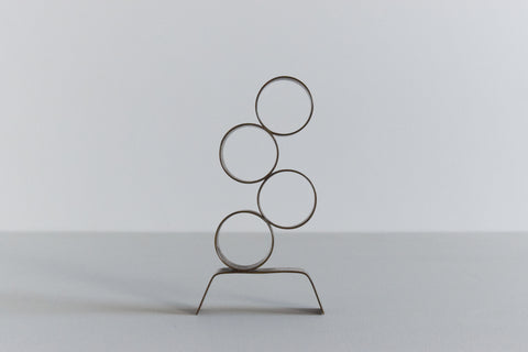 Vintage Small Copper Brutalist Abstract Sculpture