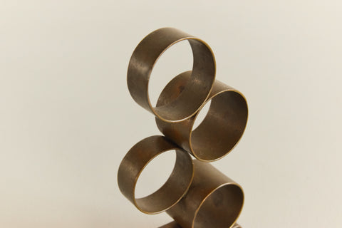 Vintage Small Copper Brutalist Abstract Sculpture