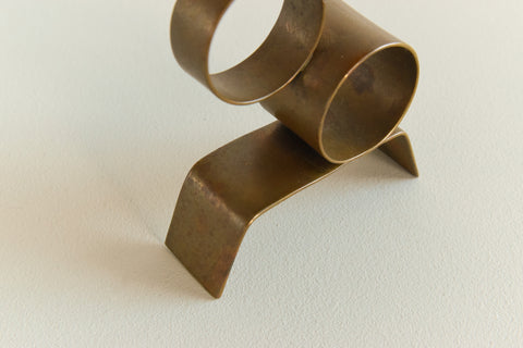 Vintage Small Copper Brutalist Abstract Sculpture
