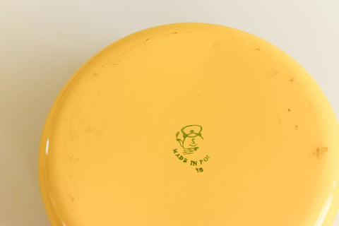 Vintage Small Double Yellow Enamel Steamer Pan with Lid