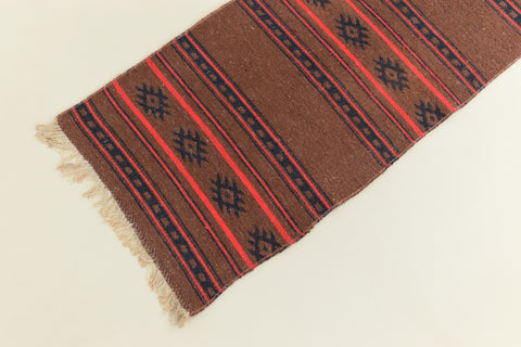 Vintage Small Flat Weave Wool Rug Runner