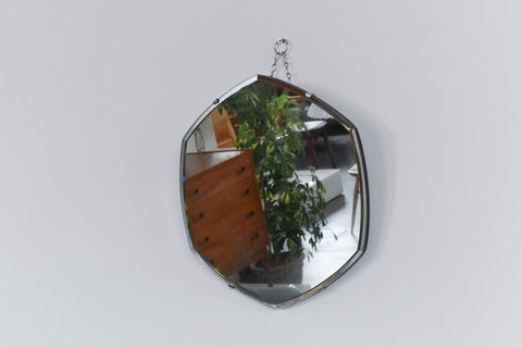 Vintage Small Frameless Hexagonal Bevelled Mirror