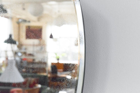 Vintage Small Frameless Hexagonal Bevelled Mirror