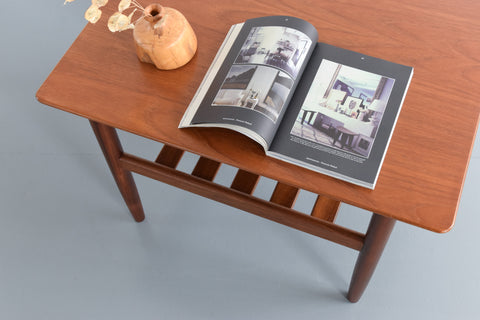Vintage Small G Plan Teak Coffee Table with Magazine Rack / Shelf