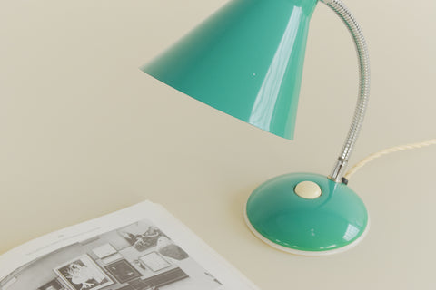 Vintage Small Green Gooseneck Desk Lamp by Searchlight