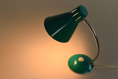 Vintage Small Green Gooseneck Desk Lamp by Searchlight