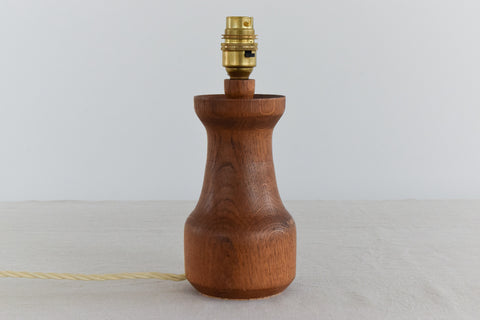 Vintage Small Hand Turned Wooden Table Lamp Base