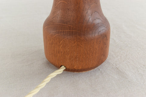 Vintage Small Hand Turned Wooden Table Lamp Base