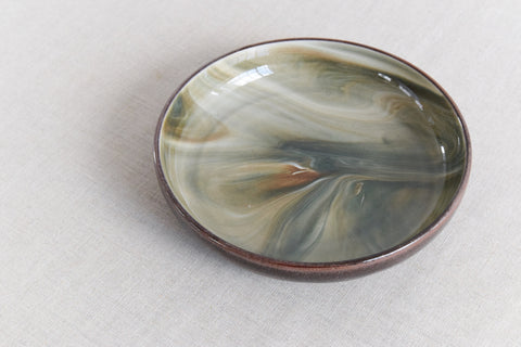 Vintage Small Marbled Studio Pottery Bowl / Dish
