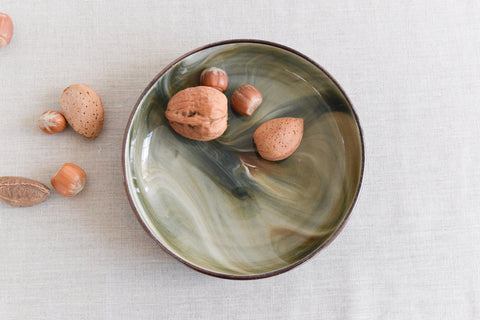 Vintage Small Marbled Studio Pottery Bowl / Dish