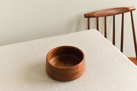 Vintage Small Mid-Century Wooden Bowl / Dish