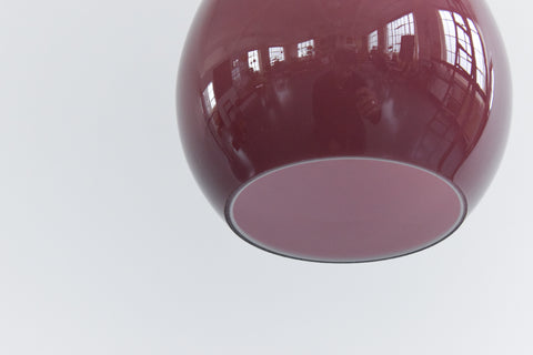 Vintage Small Purple Danish Holmegaard Glass Pendant Light Shade
