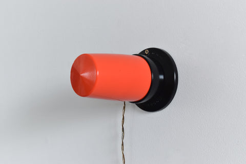 Vintage Small Red Darkroom Safety Light by Paterson in Plastic and Bakelite